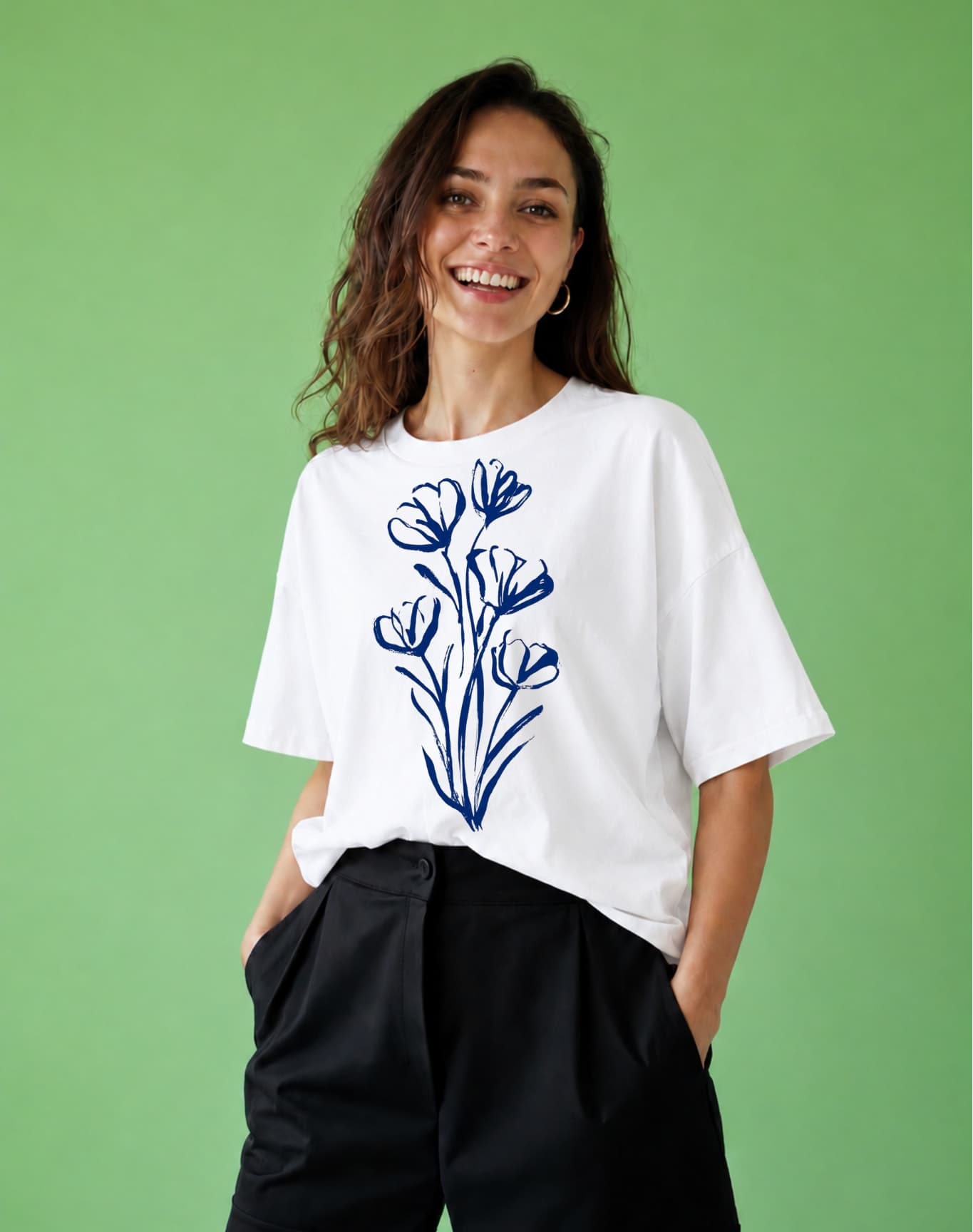 Tropical Escape Oversized Graphic T-Shirt for Women