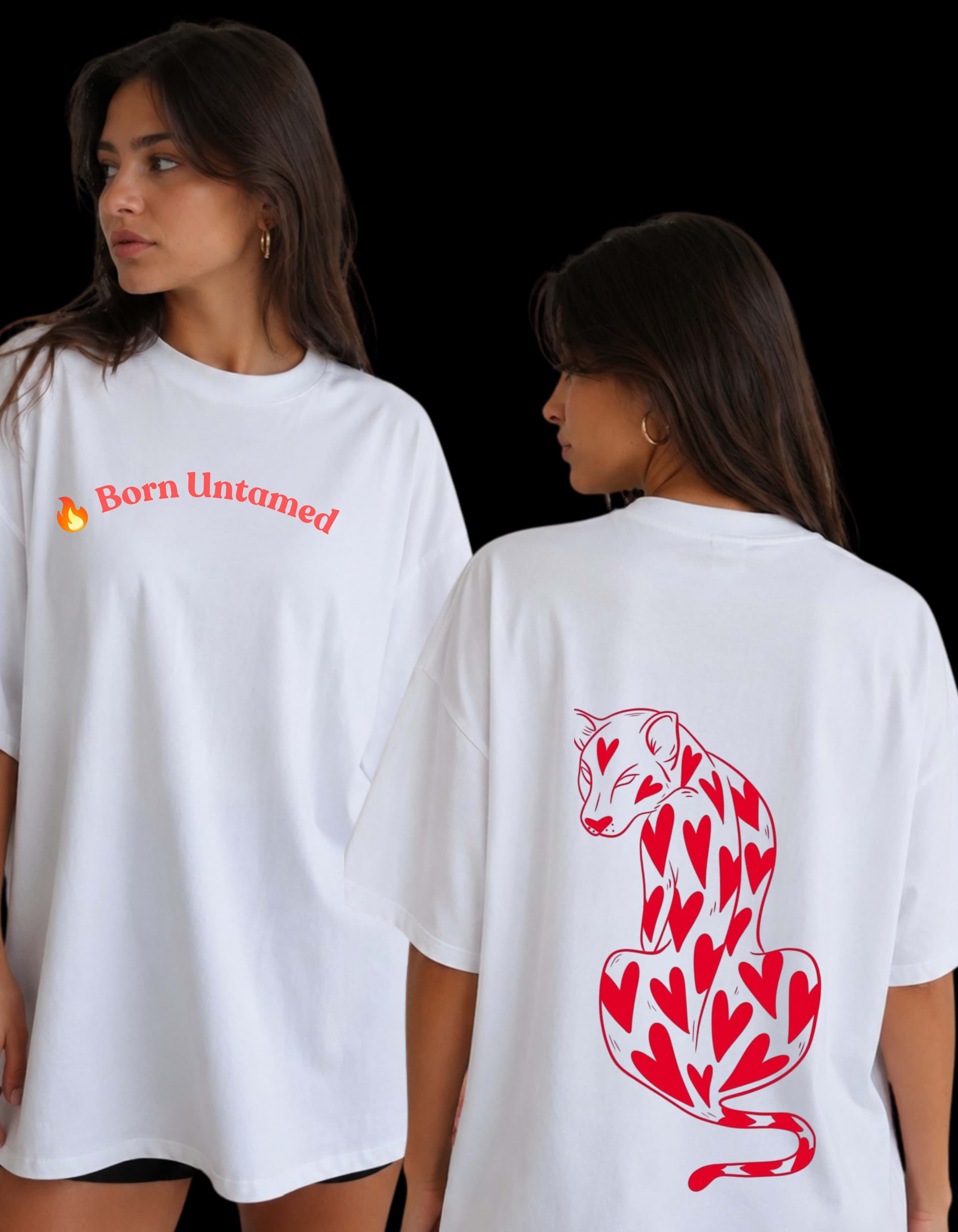 Born Untamed Oversized Graphic T-Shirt for Women alternate