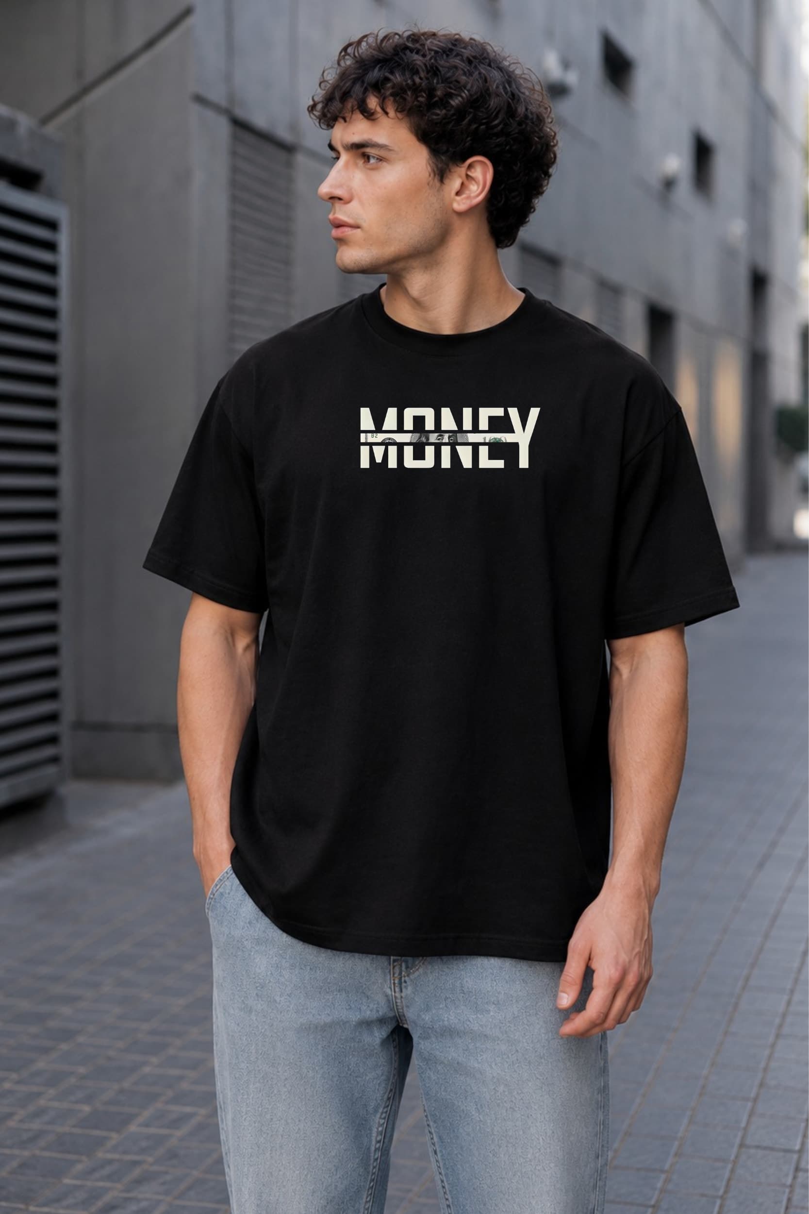 Born Rich Oversized Graphic T-Shirt for Men alternate