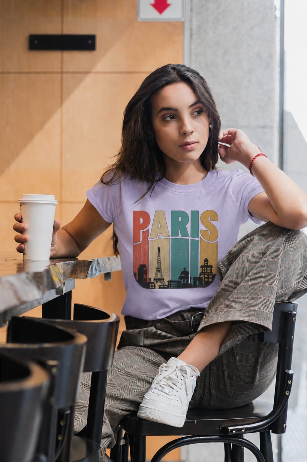 Paris Vintage Graphic Unisex Oversized T-Shirt โ Lavender alternate