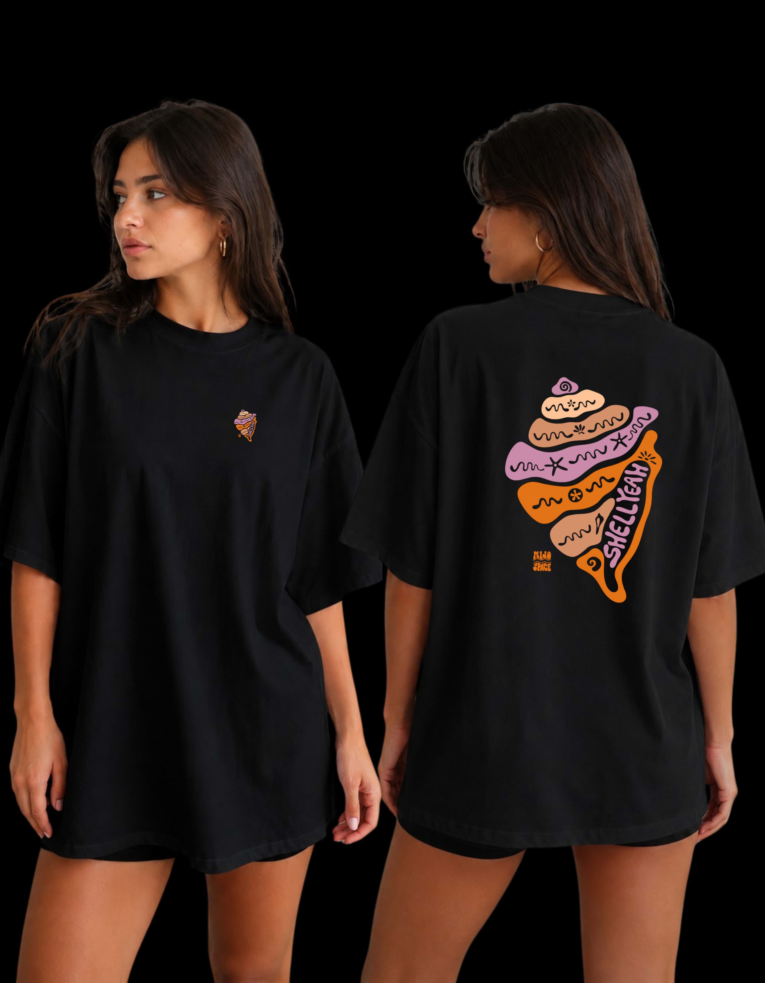 Shell Yeah! Oversized Graphic T-Shirt for Women