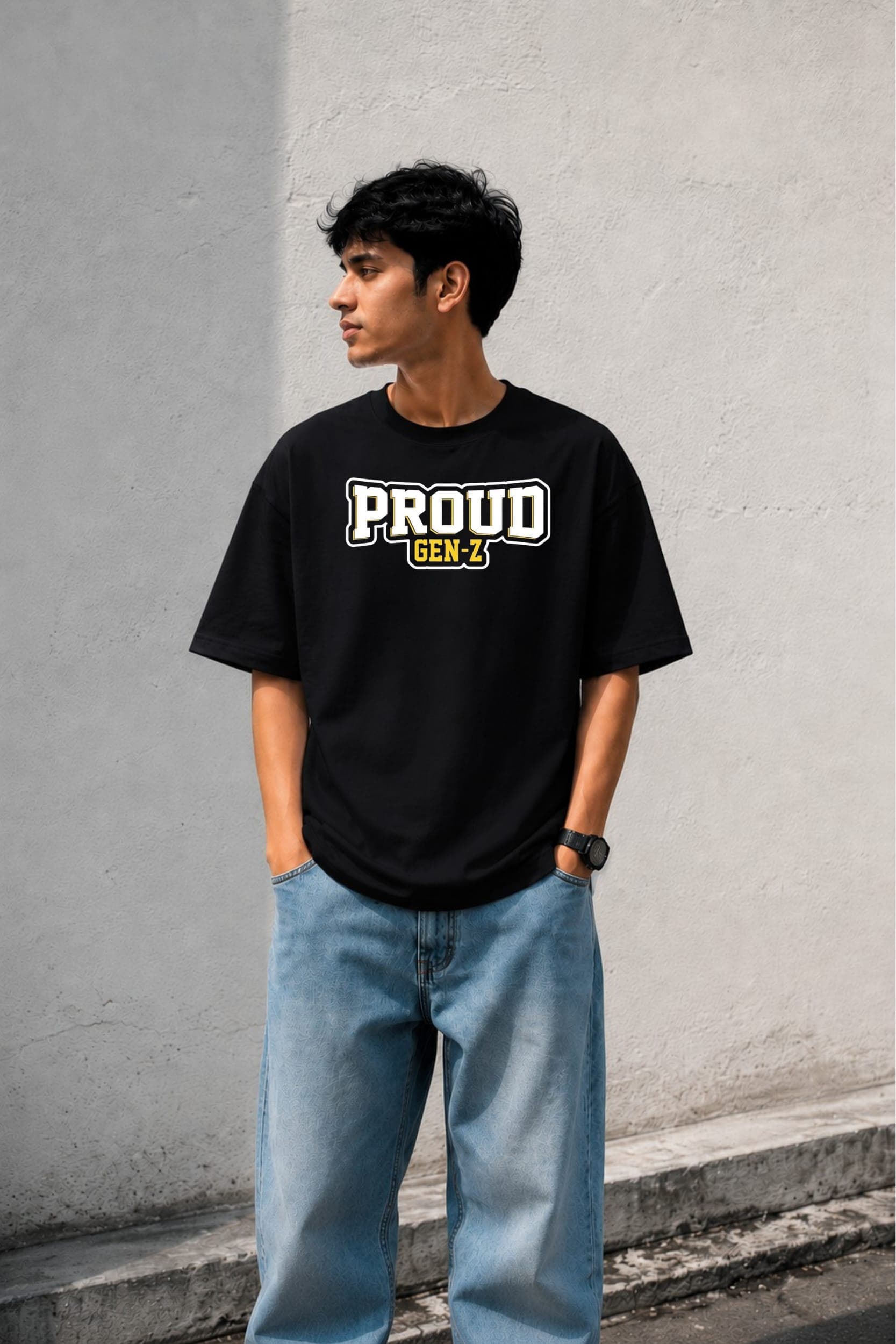 Proud Gen-Z Oversized Graphic T-Shirt for Men