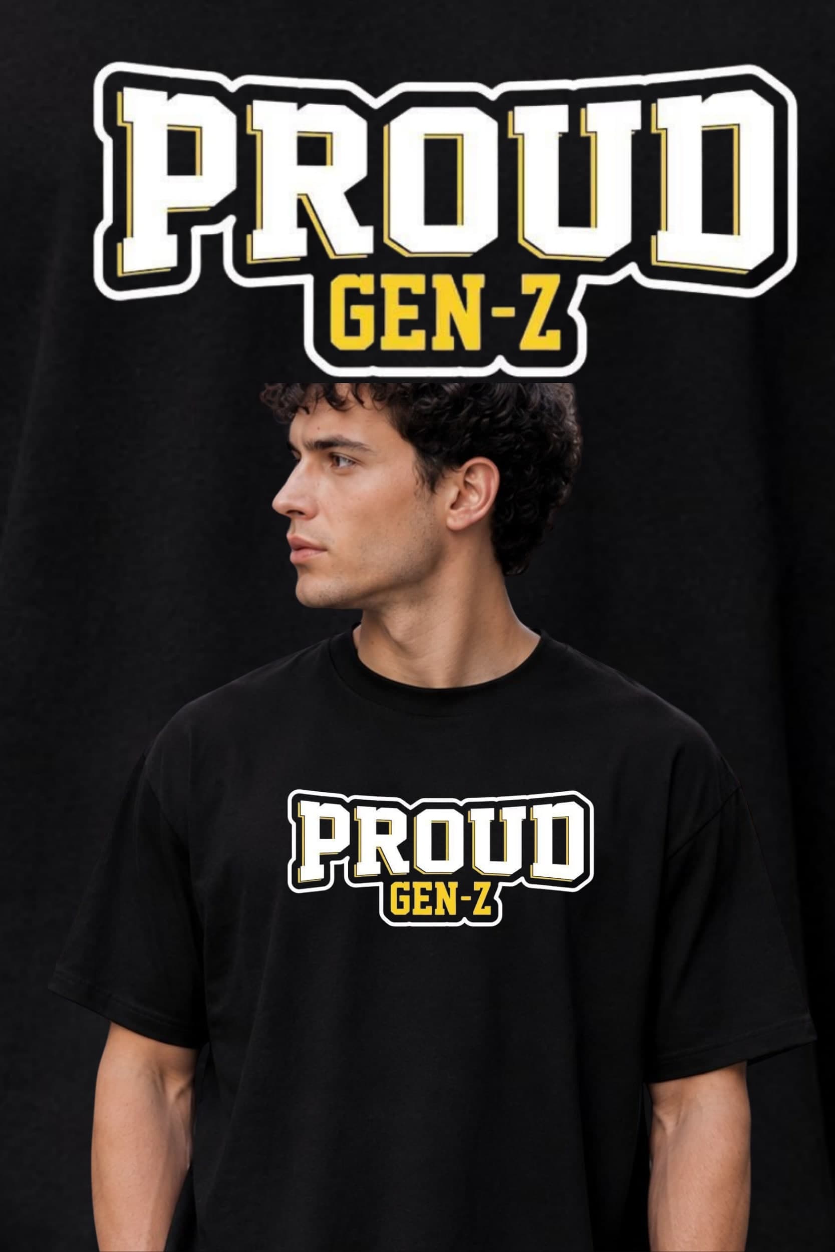 Proud Gen-Z Oversized Graphic T-Shirt โ Unisex