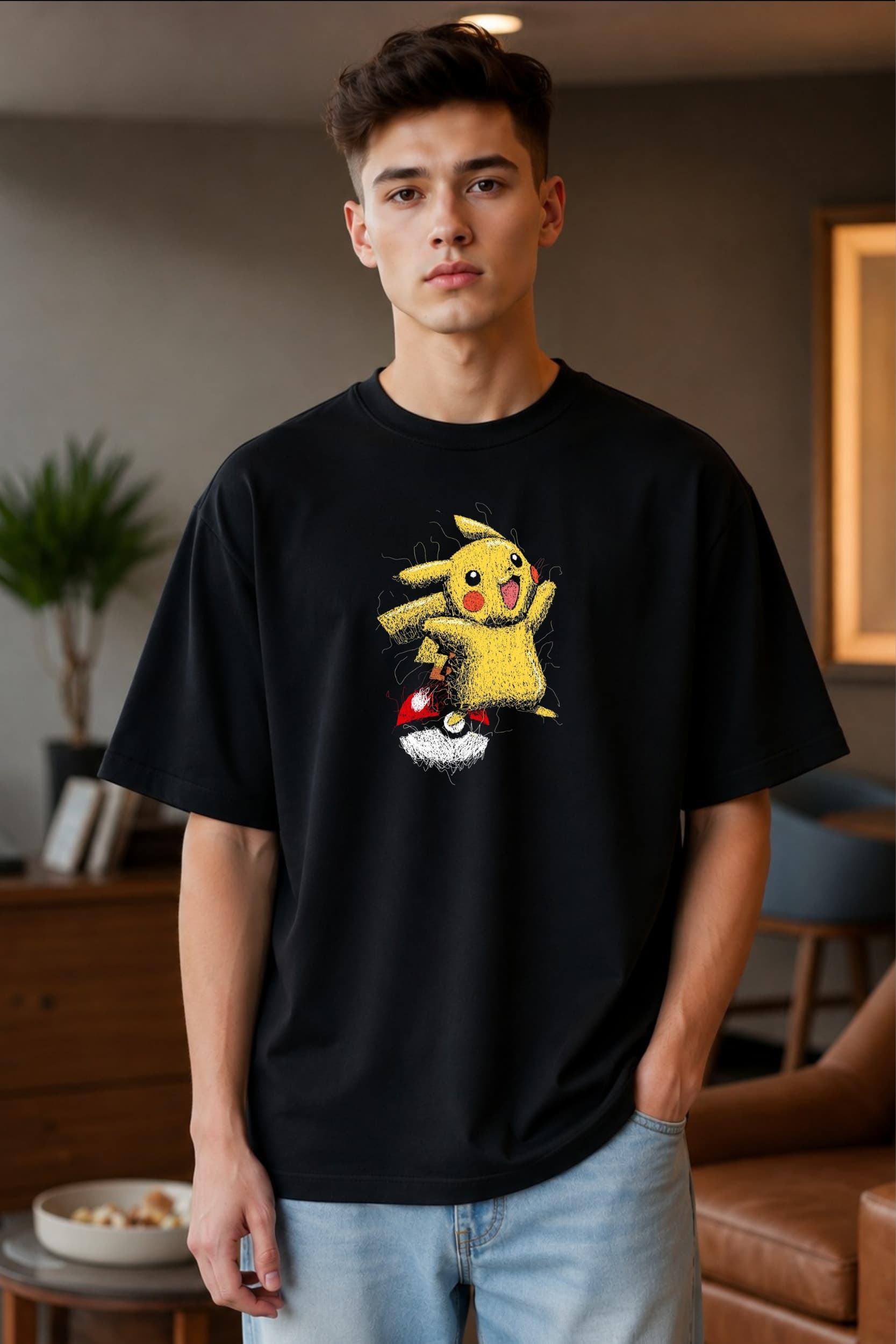โก Pikachu Pop Oversized T-Shirt