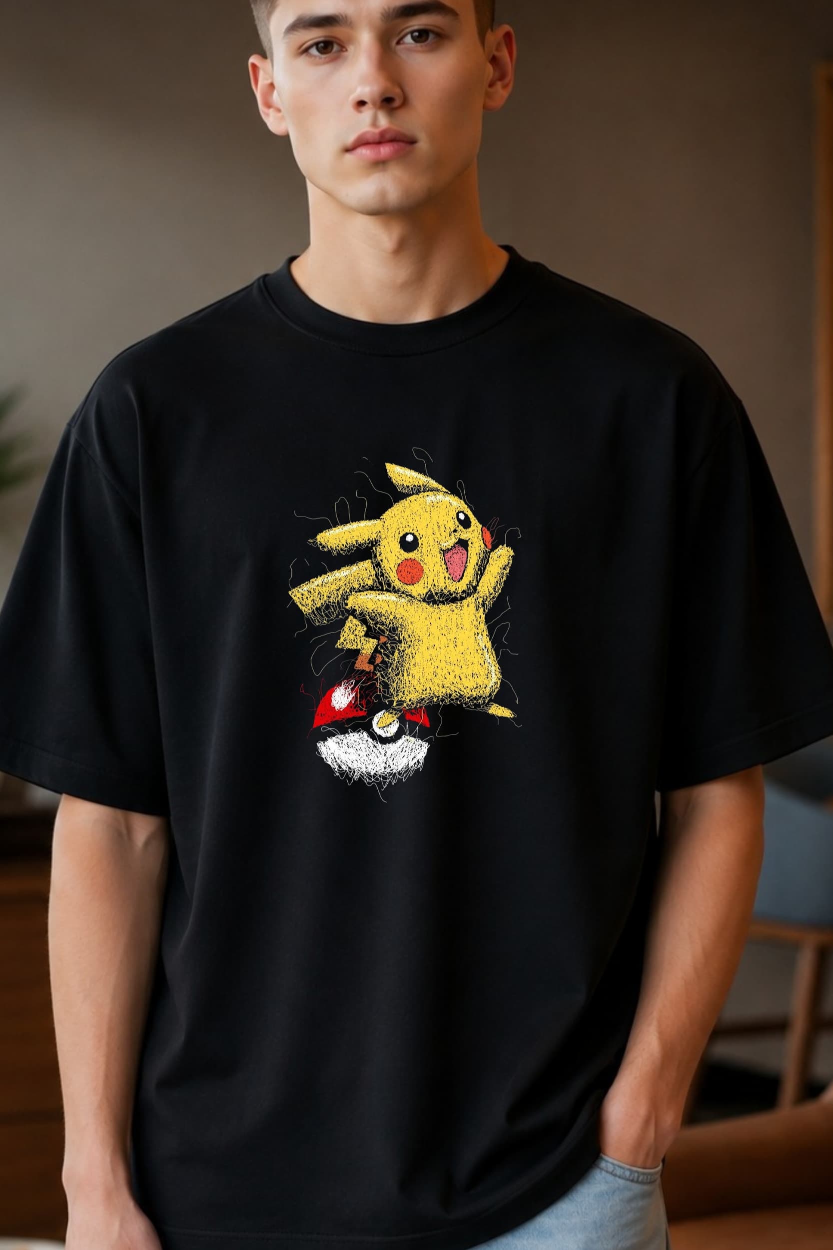 โก Pikachu Pop Oversized T-Shirt alternate