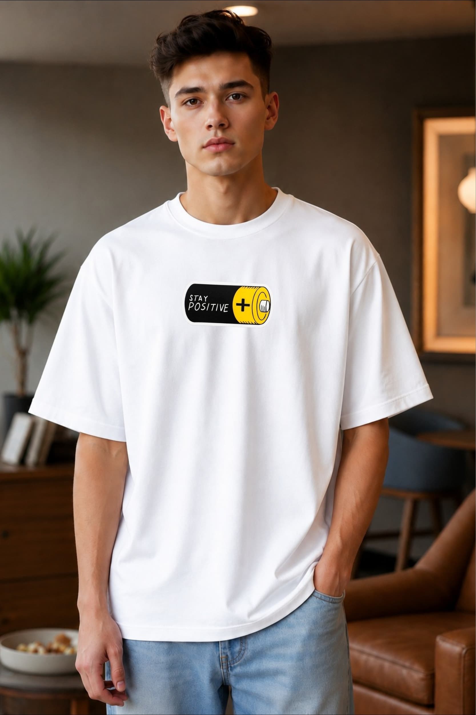 โก Stay Positive Oversized T-Shirt alternate