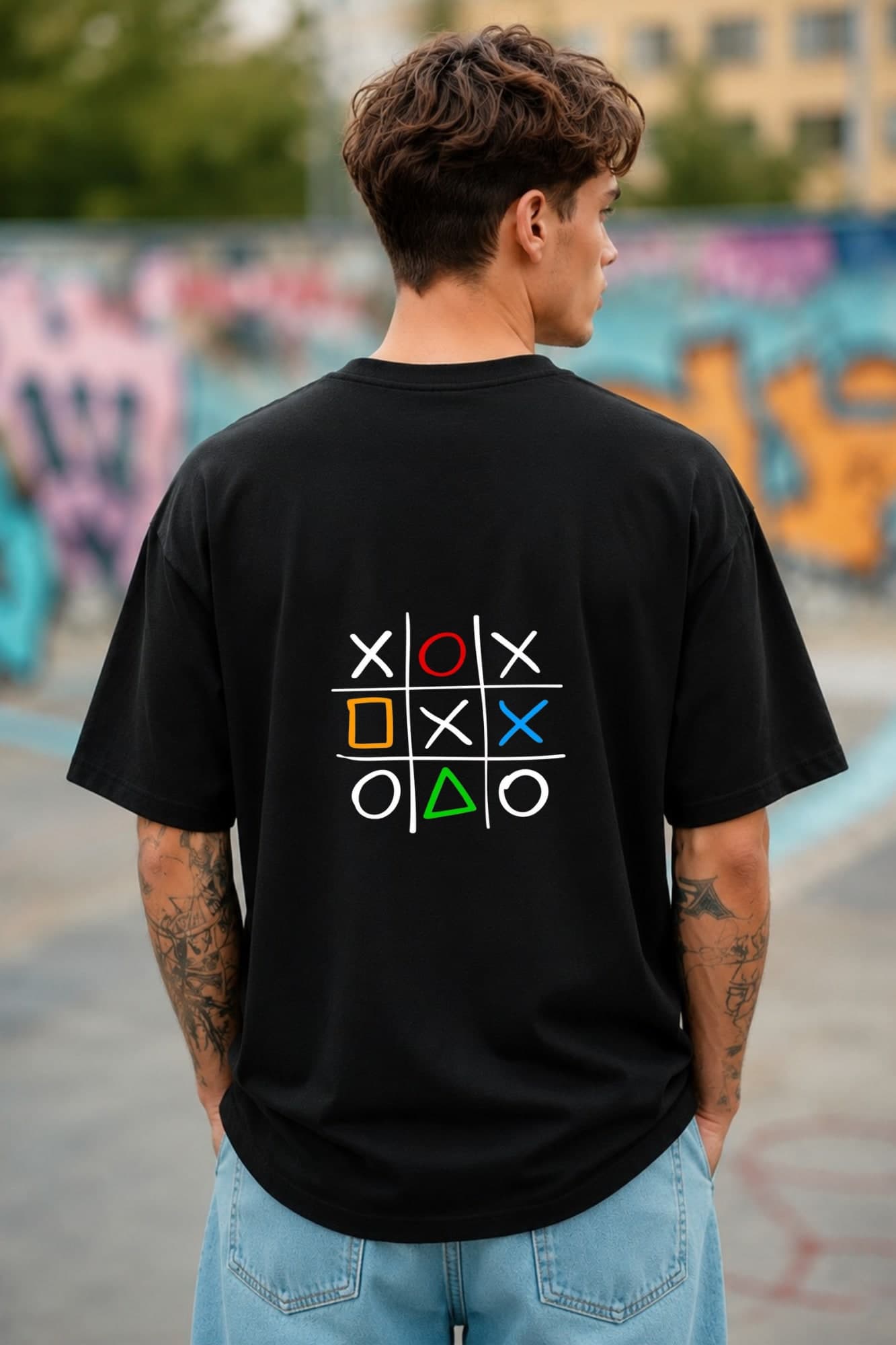 Game Over Oversized Gaming Graphic T-Shirt โ Front & Back Print alternate