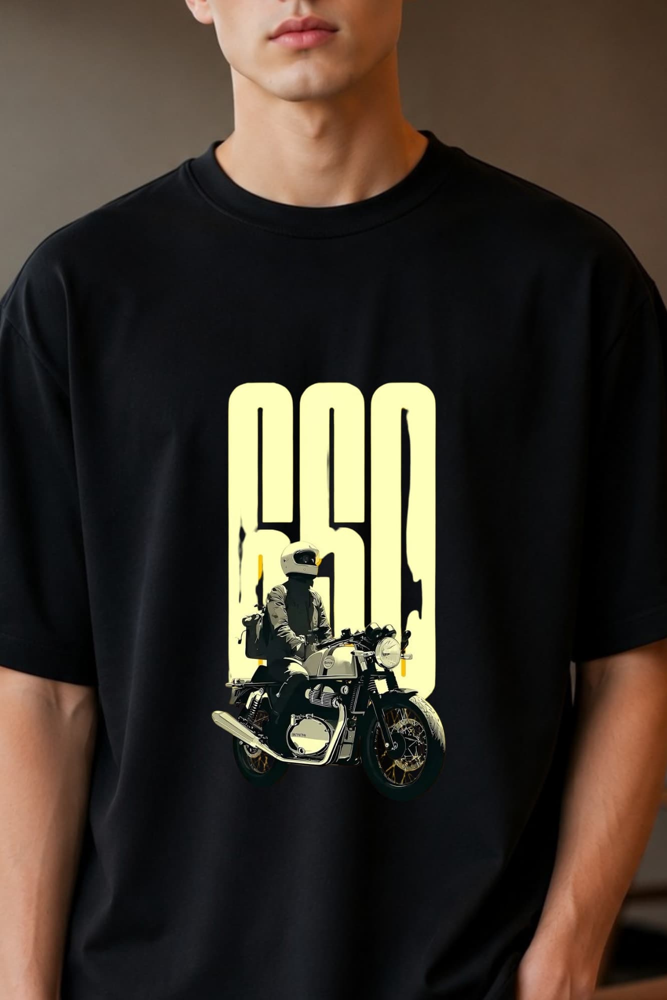 650 Vintage Rider Oversized Graphic T-Shirt for Men alternate