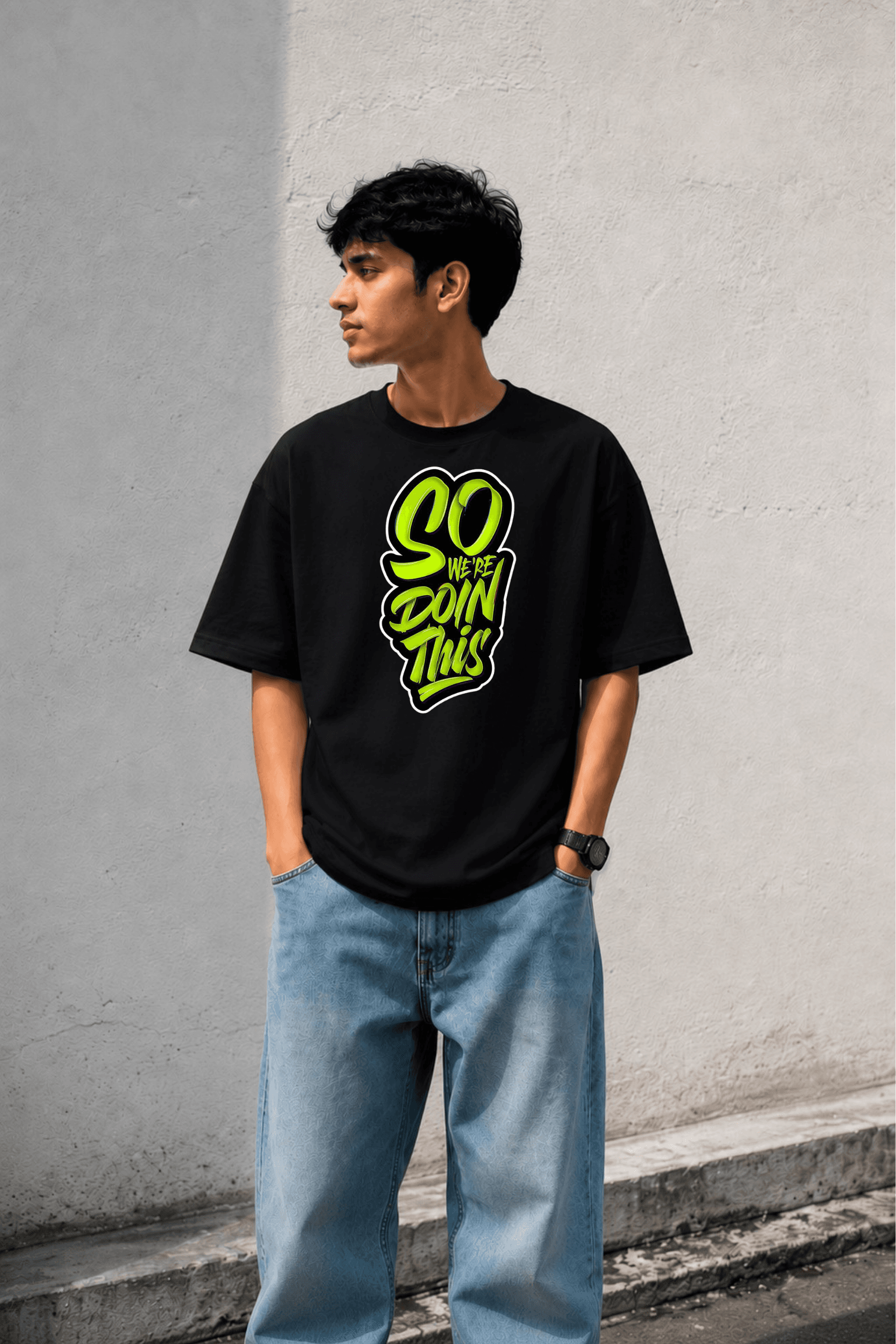 So We're Doin This Oversized Graphic T-Shirt for Men